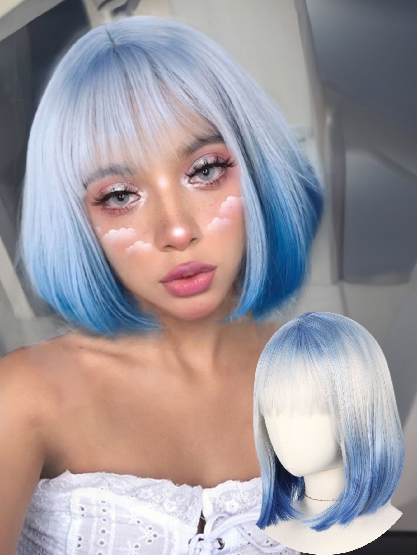 Blue and White Gradient Short  – обзор и цена The Korean Lifestyle