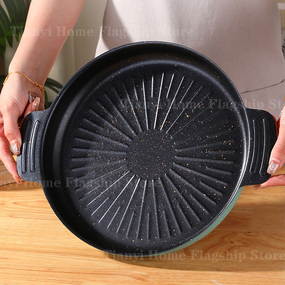 Grill Pan Round Non-Stick Barb – обзор и цена Korean Bbq Grill