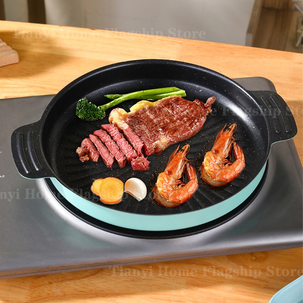 Grill Pan Round Non-Stick Barb – обзор и цена Korean Bbq Grill