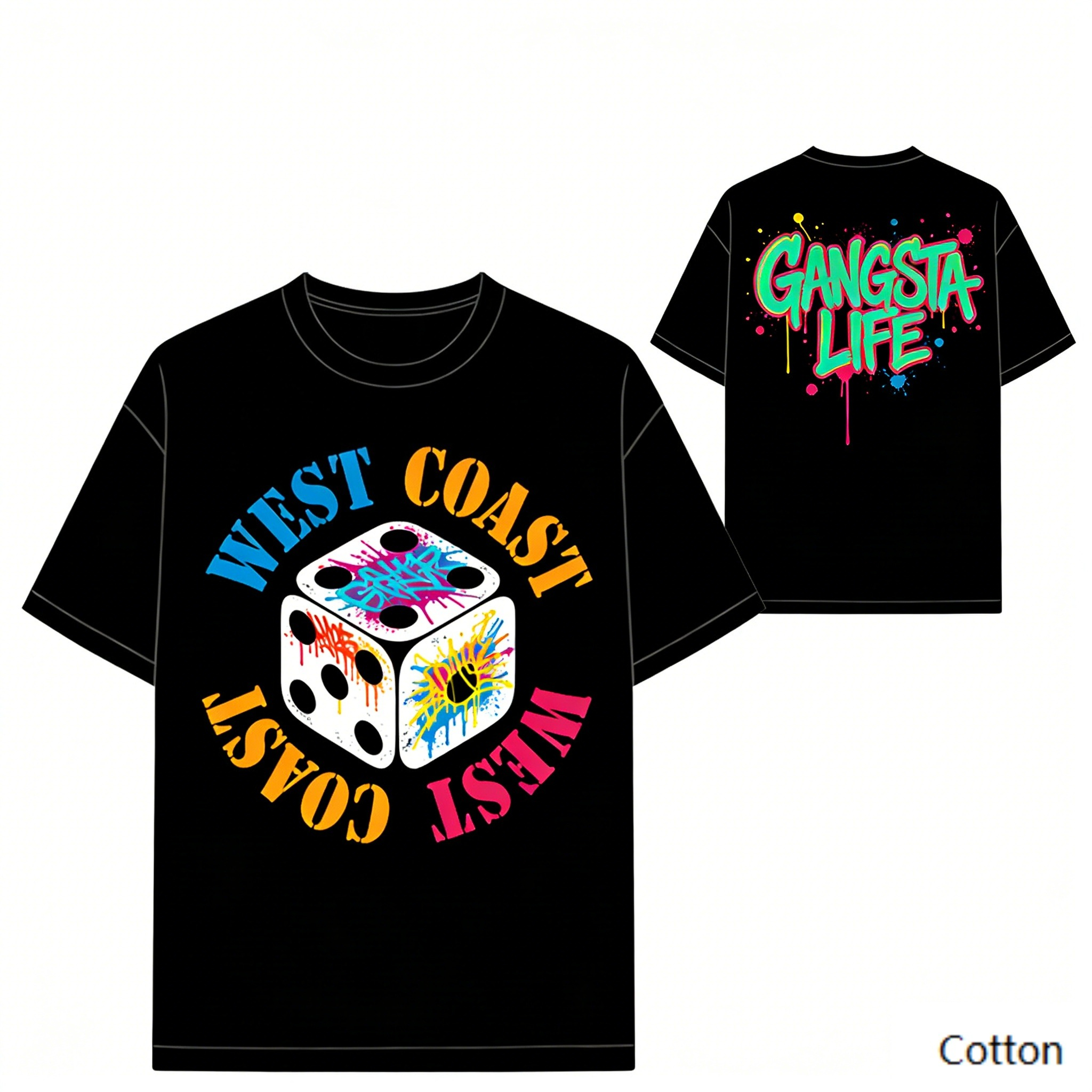 2026 Dice Graffiti Print T Shi – обзор и цена The Korean Lifestyle