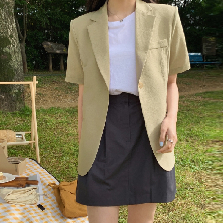 Women's Short Sleeve Suit Jack – обзор и цена The Korean Lifestyle