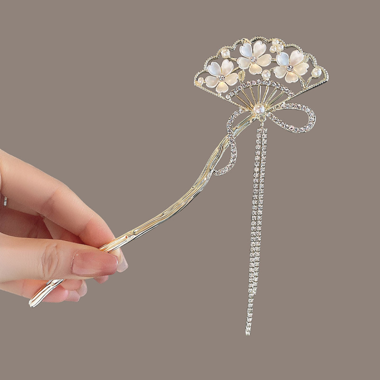 Vintage Flower Fan Shaped Hair – обзор и цена Hanbok Hair Pin