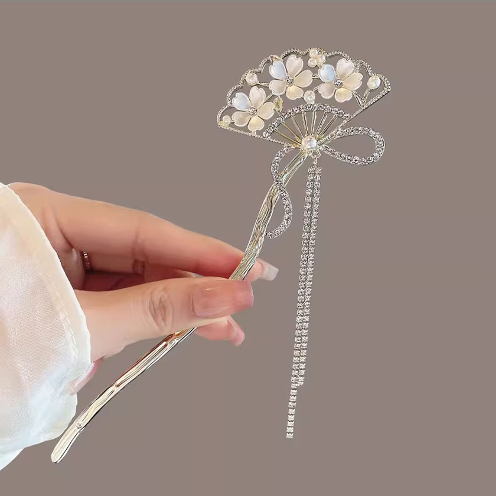 Vintage Flower Fan Shaped Hair – обзор и цена Hanbok Hair Pin